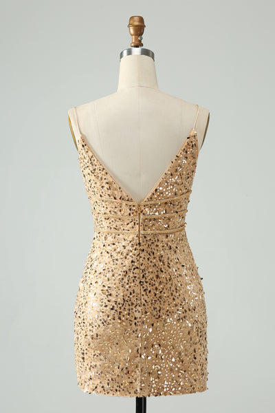 Wedtrend Women Glitter Golden Short Homecoming Dress with Sequins Bodycon Spaghetti Straps Corset Cocktail Party Dress WEDTREND Wedtrend Women Glitter Golden Short Homecoming Dress with Sequins Bodycon Spaghetti Straps Corset Cocktail Party Dress WEDTREND