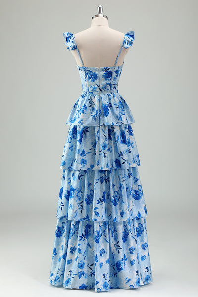 chinese dress ladies LOUSEA Women's Ruffle Flower Summer Dress Backless Floral Dress deep Vneck  Sleeveless Flowy Maxi Dress tie Waist Sundress (Blue,S) at Amazon Women's  Clothing store