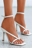 Open Toe Party Sexy Leather Stiletto Heel Lace-Up Summer Sandals Shoes