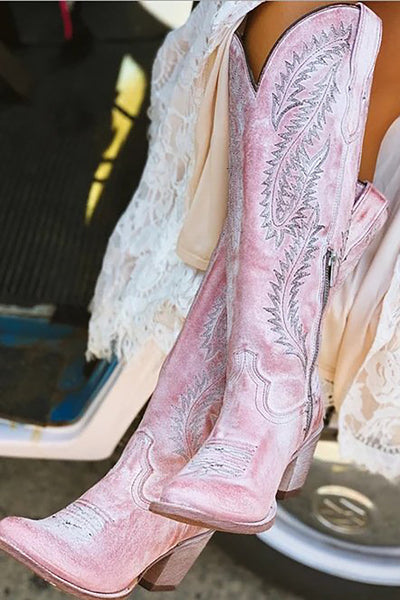 dusty rose booties