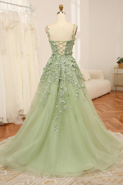 halter neck green prom dress Glitter & Sparkly Ball Gown Off Shoulder Tiered Ruffles Emerald Green Tulle Quinceanera Dress Princess Party Gown for Sweet 16 10 / Emerald main image 1