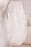 Ivory Mermaid Sweetheart V-Neck Court Train Bridal Dress With Appliqued Lace