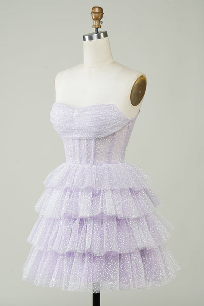 Sweet Off-white Square Collar Lace Pattern A-line Birthday Party Homecoming Dress cc4558