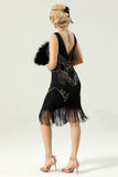 Black Bodycon Sequins Party Dress