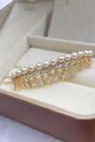 White Vintage Bangs Side Pearl Hair Clip Wedding Party Jewelry