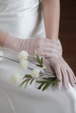 Elegant Simple Short Wedding Gloves with Beading