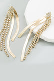 Golden Beaded Wedding Earrings