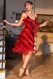 Sheath White Spaghetti Straps Sequins Fringed Flapper Formal Dress