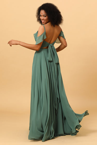 eucalyptus green dress Wedtrend Women A Line Sweetheart Off the Shoulder Long Bridesmaid With Slit, Eucalyptus / US24W HotBuy Coat Size:39 R Women's Rib-Knit Maxi Bodycon providing just the right