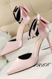 Burgundy Satin Stiletto Heel Closed Toe Pumps Wedding Party shoes with Bunkle