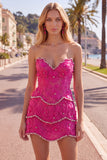 Sweetheart Bodycon Blue Homecoming Dress with Beading