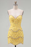 Sweetheart Bodycon Blue Homecoming Dress with Beading