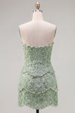 Sweetheart Bodycon Blue Homecoming Dress with Beading