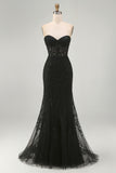 Purple Mermaid Sweetheart Beaded Corset Long Prom Dress With Appliques