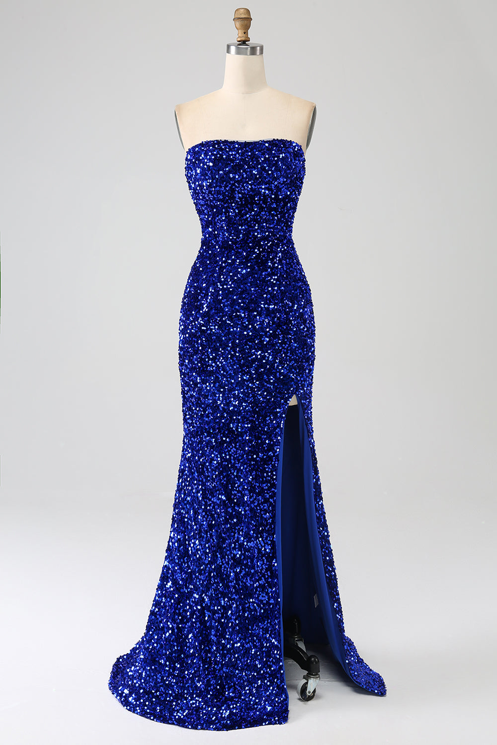 Wedtrend Women Royal Blue Prom Dress Mermaid Strapless Sequins Long Formal Evening Dress With Slit WEDTREND Wedtrend Women Royal Blue Prom Dress Mermaid Strapless Sequins Long Formal Evening Dress With Slit WEDTREND