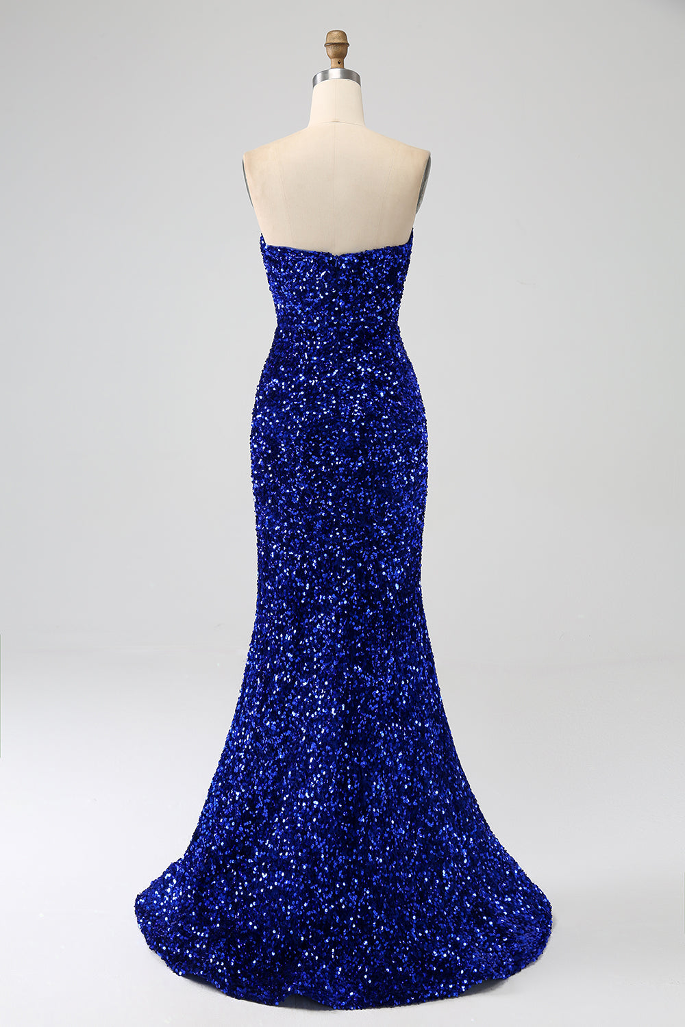 Wedtrend Women Royal Blue Prom Dress Mermaid Strapless Sequins Long Formal Evening Dress With Slit WEDTREND Wedtrend Women Royal Blue Prom Dress Mermaid Strapless Sequins Long Formal Evening Dress With Slit WEDTREND