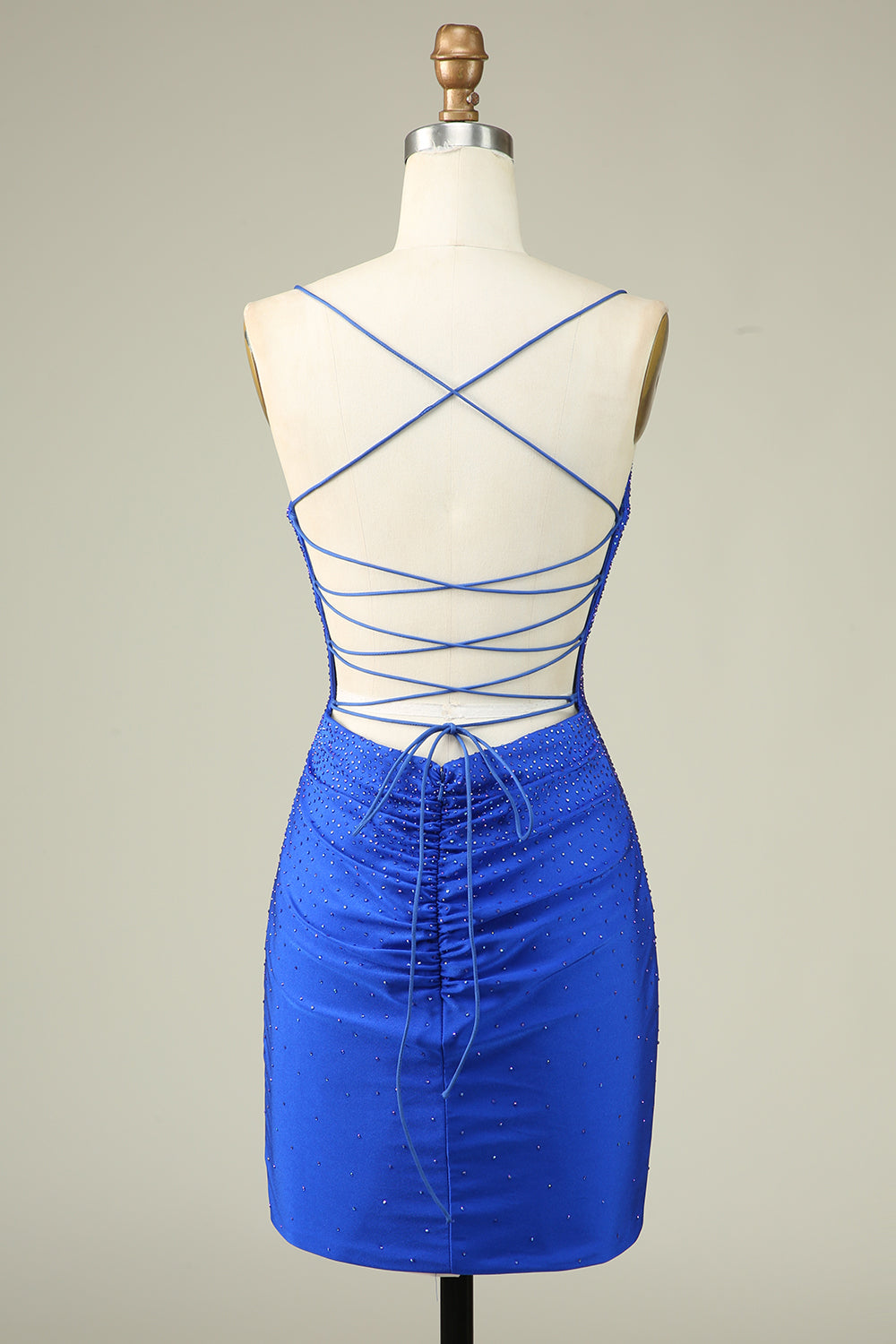 Wedtrend Women Stylish Royal Blue Bodycon Short Homecoming Dress With Beading V Neck Pleated Cocktail Dress WEDTREND Wedtrend Women Stylish Royal Blue Bodycon Short Homecoming Dress With Beading V Neck Pleated Cocktail Dress WEDTREND