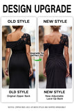 Black One Shoulder Sheath Ruched Mother Of The Bride Dress with Beading
