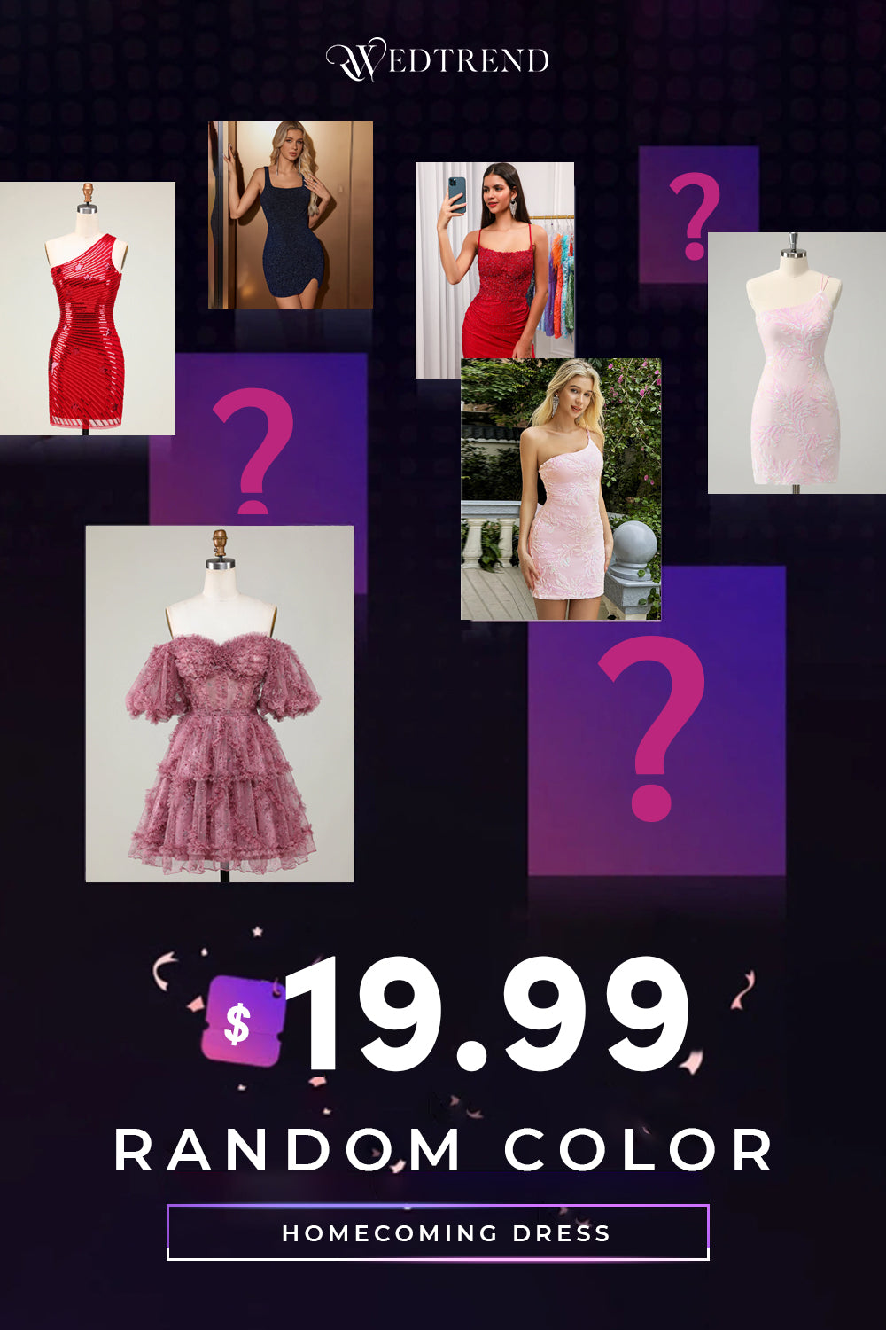 WEDTREND Women Cocktail & Homecoming Party Dress -Random Color - $19.99 WEDTREND Women Cocktail & Homecoming Party Dress -Random Color - $19.99