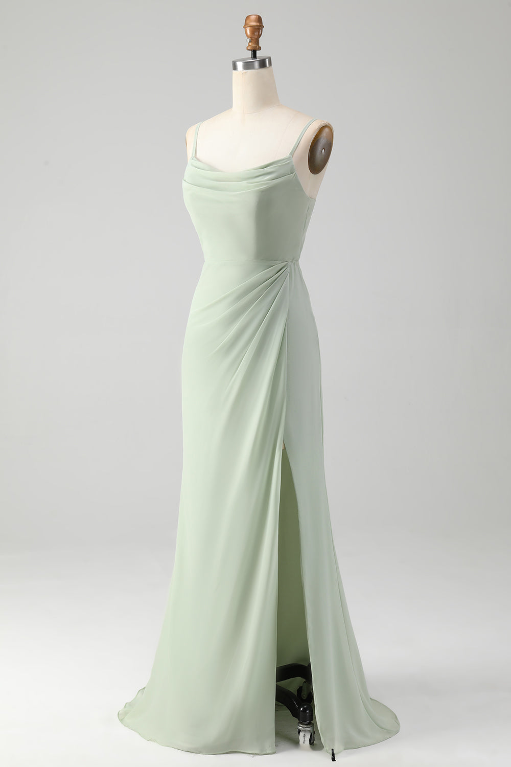 WEDTREND Women Matcha Chiffon Bridesmaid Dress Sheath Spaghetti Straps Floor Length Wedding Guest Dress WEDTREND Women Matcha Chiffon Bridesmaid Dress Sheath Spaghetti Straps Floor Length Wedding Guest Dress