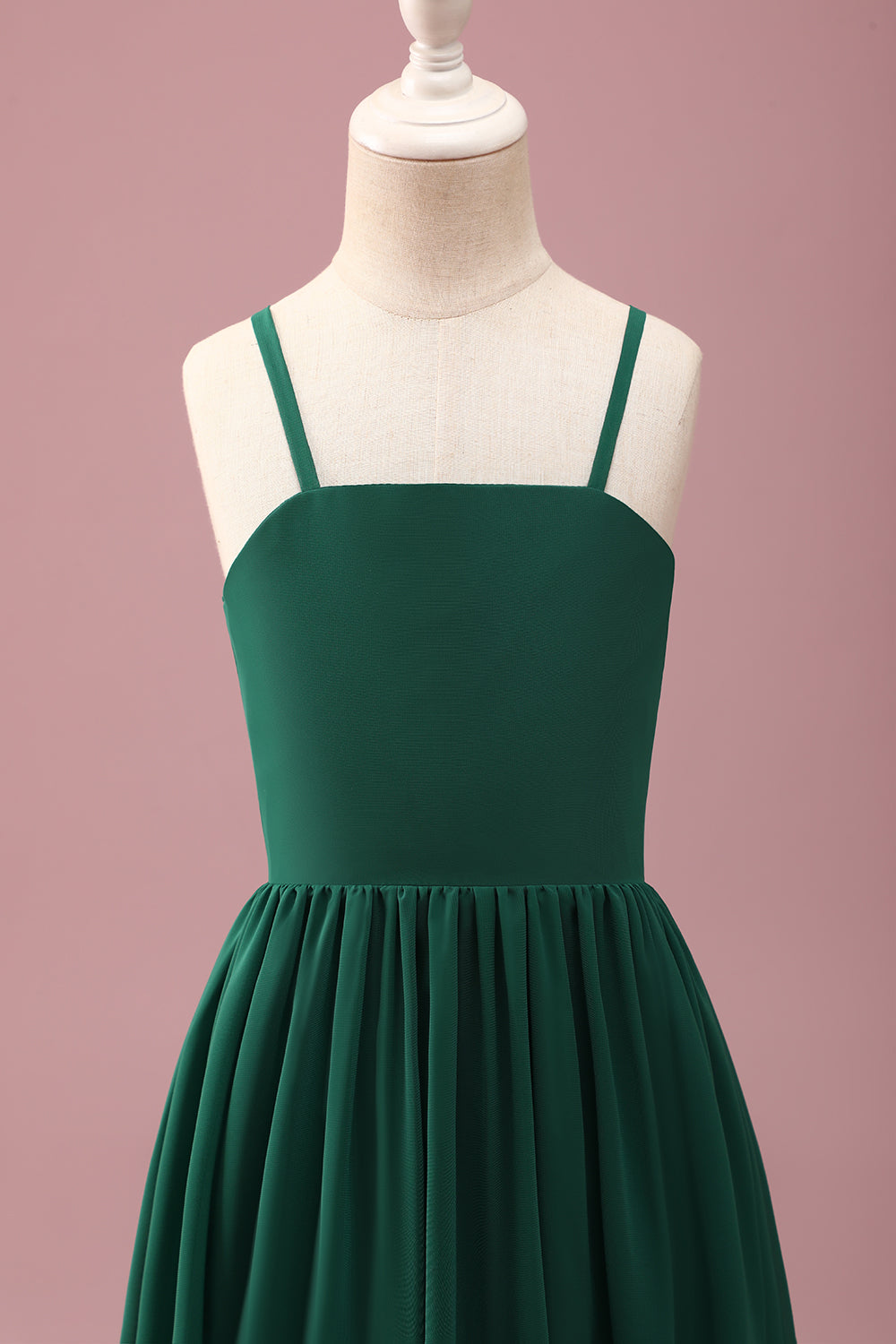 Wedtrend Women Dark Green Junior Bridesmaid Dress A Line Ruched Spaghetti Straps Sleeveless Wedding Guest Dress WEDTREND Wedtrend Women Dark Green Junior Bridesmaid Dress A Line Ruched Spaghetti Straps Sleeveless Wedding Guest Dress WEDTREND