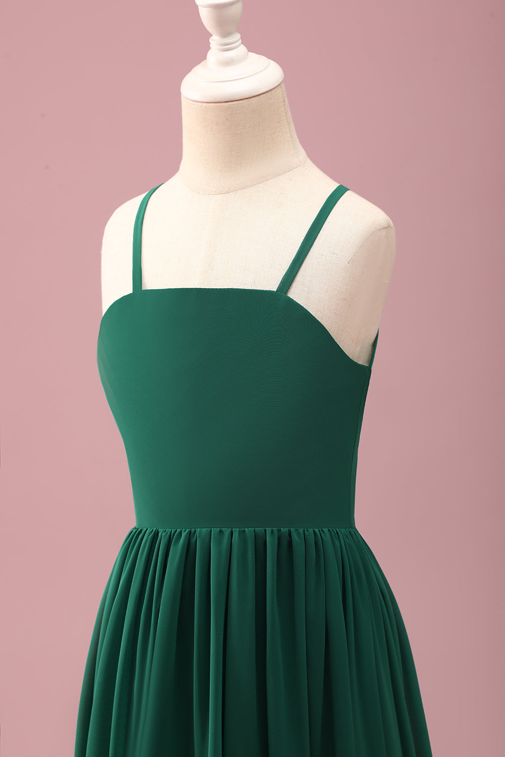 Wedtrend Women Dark Green Junior Bridesmaid Dress A Line Ruched Spaghetti Straps Sleeveless Wedding Guest Dress WEDTREND Wedtrend Women Dark Green Junior Bridesmaid Dress A Line Ruched Spaghetti Straps Sleeveless Wedding Guest Dress WEDTREND