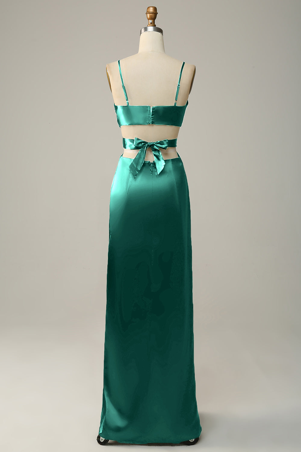 Wedtrend Women Dark Green Bridesmaid Dress Sheath Spaghetti Straps Cut Out Satin Long Wedding Guest Dress WEDTREND Wedtrend Women Dark Green Bridesmaid Dress Sheath Spaghetti Straps Cut Out Satin Long Wedding Guest Dress WEDTREND