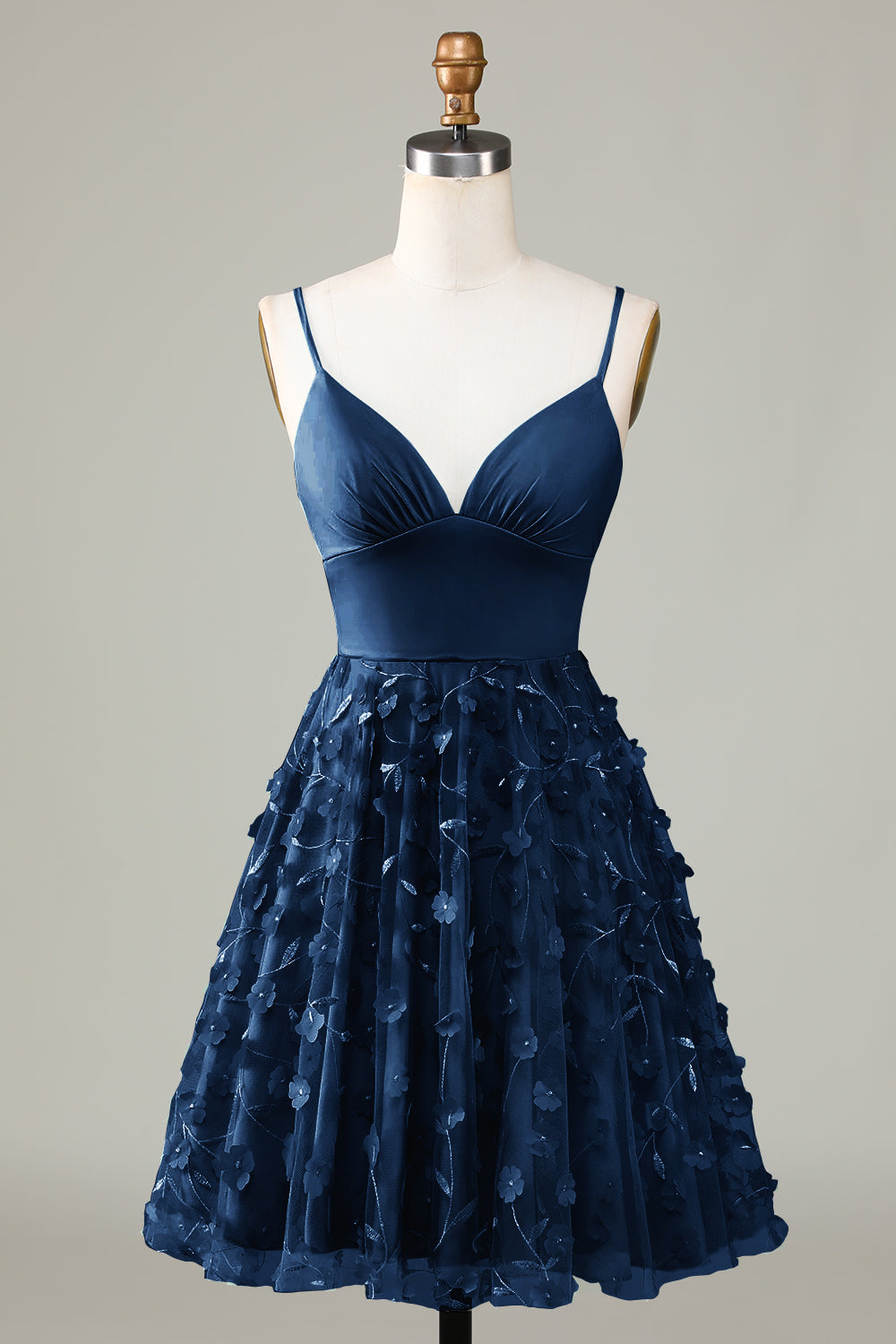 Wedtrend Women Navy Homecoming Dress A-Line Tiered Printed Yarn Short Prom Dress WEDTREND Wedtrend Women Navy Homecoming Dress A-Line Tiered Printed Yarn Short Prom Dress WEDTREND