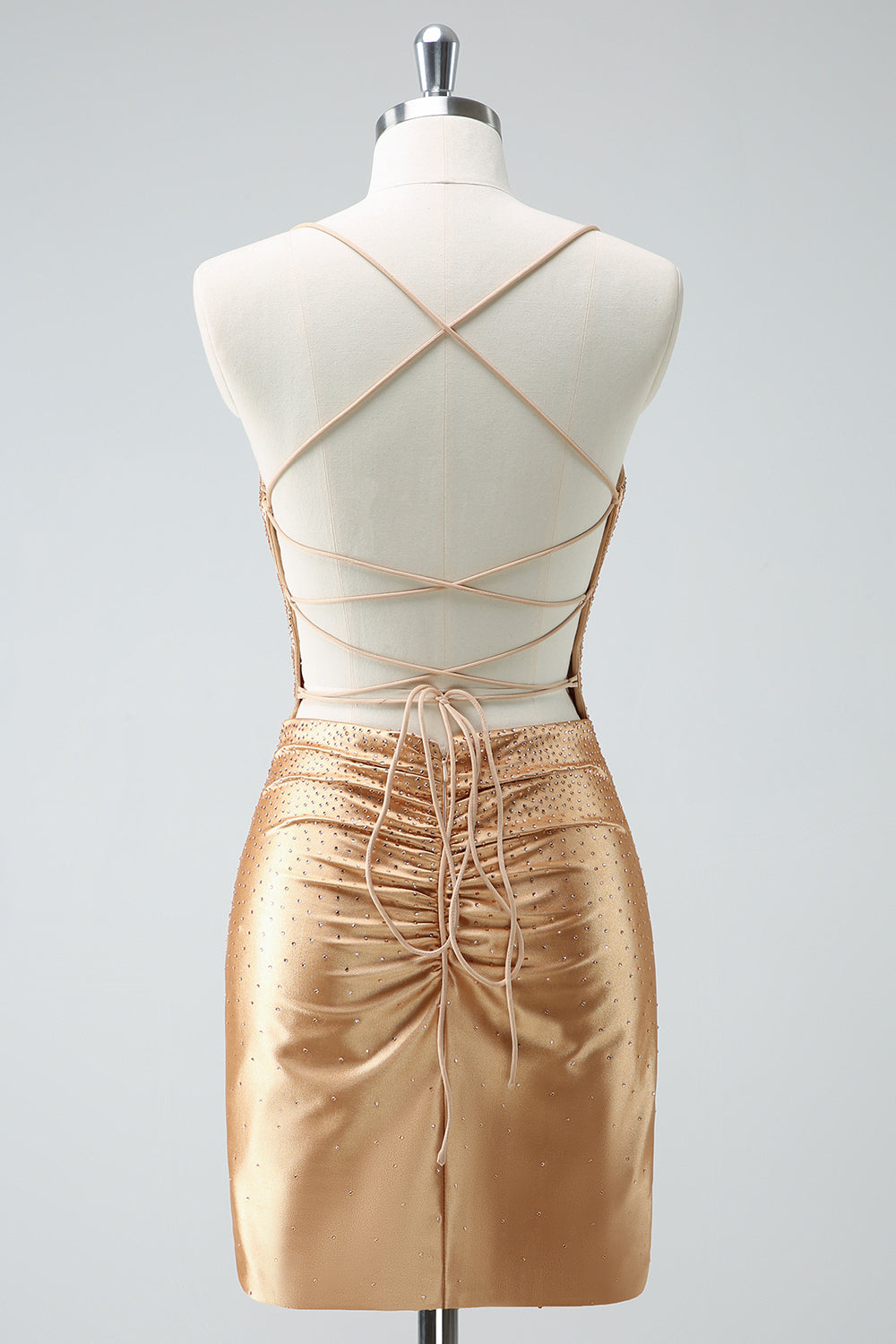 Wedtrend Women Gorgeous Golden Tight Homecoming Dress with Beading Spaghetti Straps Corset Short Cocktail Dress WEDTREND Wedtrend Women Gorgeous Golden Tight Homecoming Dress with Beading Spaghetti Straps Corset Short Cocktail Dress WEDTREND