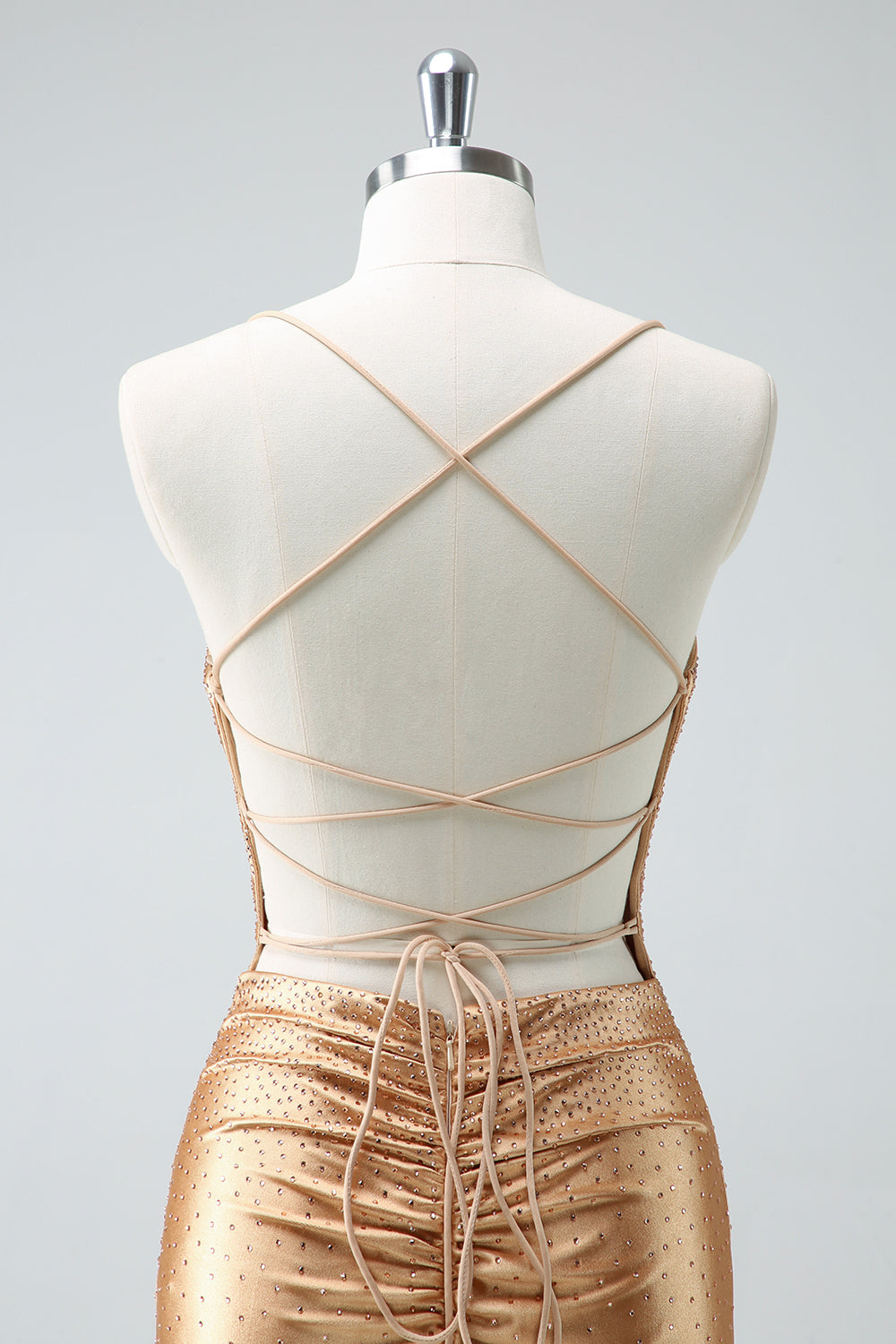 Wedtrend Women Gorgeous Golden Tight Homecoming Dress with Beading Spaghetti Straps Corset Short Cocktail Dress WEDTREND Wedtrend Women Gorgeous Golden Tight Homecoming Dress with Beading Spaghetti Straps Corset Short Cocktail Dress WEDTREND