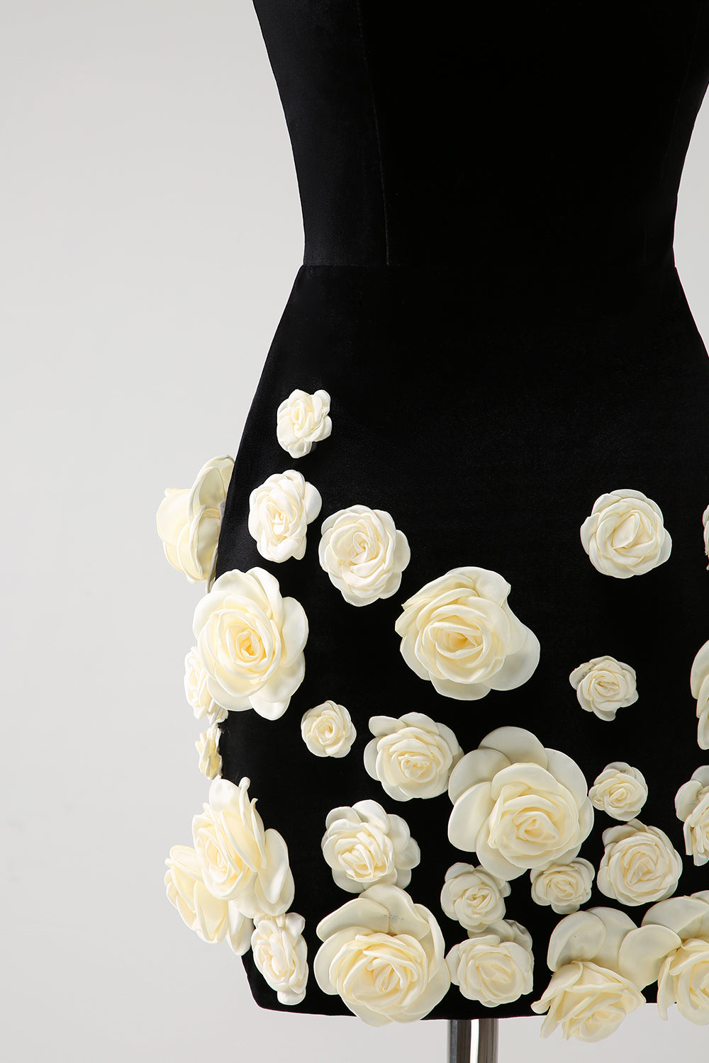 Wedtrend Women Elegant Black Tight Homecoming Dress with 3D Flowers Strapless Short Cocktail Dress WEDTREND Wedtrend Women Elegant Black Tight Homecoming Dress with 3D Flowers Strapless Short Cocktail Dress WEDTREND