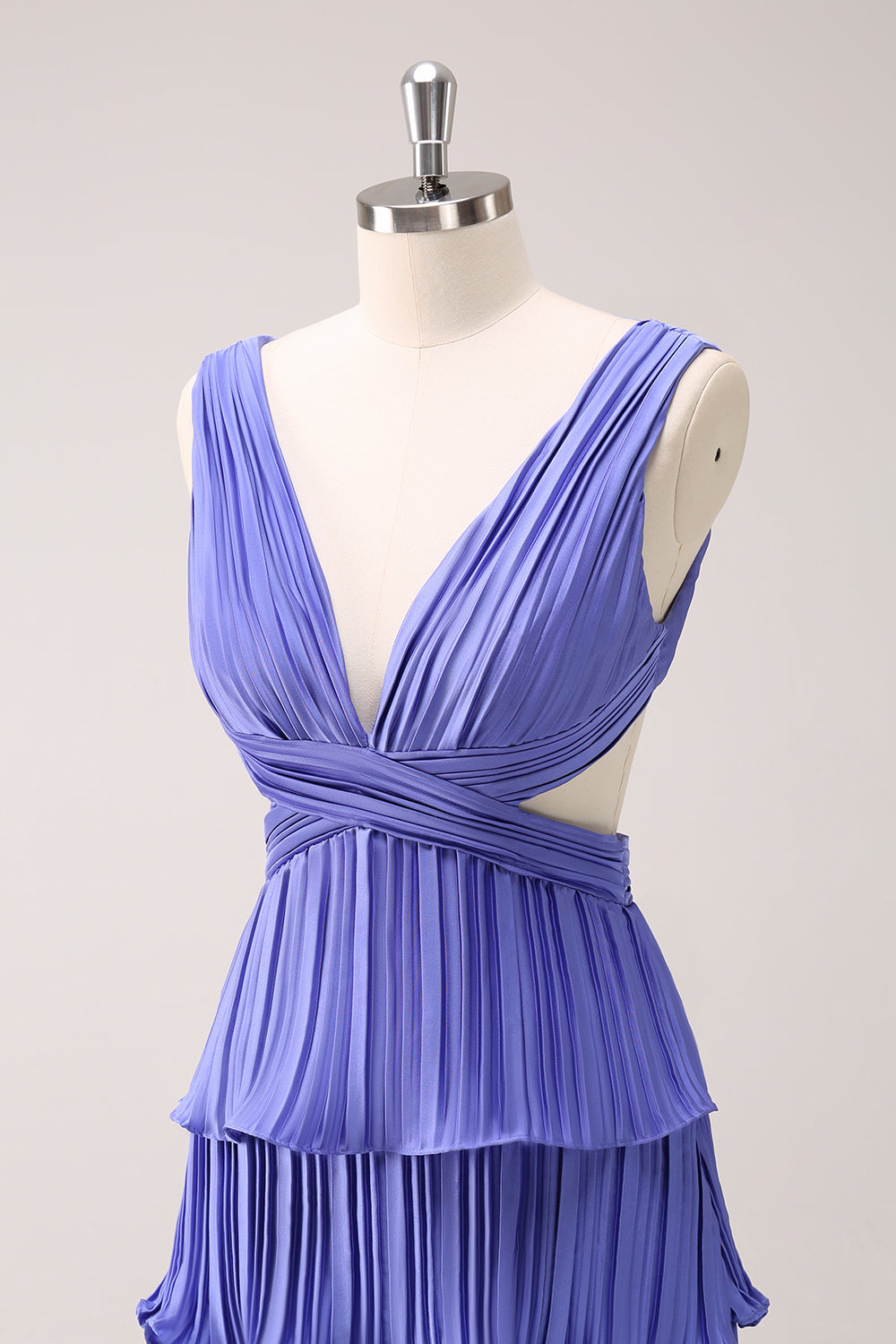 Wedtrend Women Purple Tiered Bridesmaid Dress with Slit Deep V Neck A-Line Long Wedding Party Guest Dress WEDTREND Wedtrend Women Purple Tiered Bridesmaid Dress with Slit Deep V Neck A-Line Long Wedding Party Guest Dress WEDTREND
