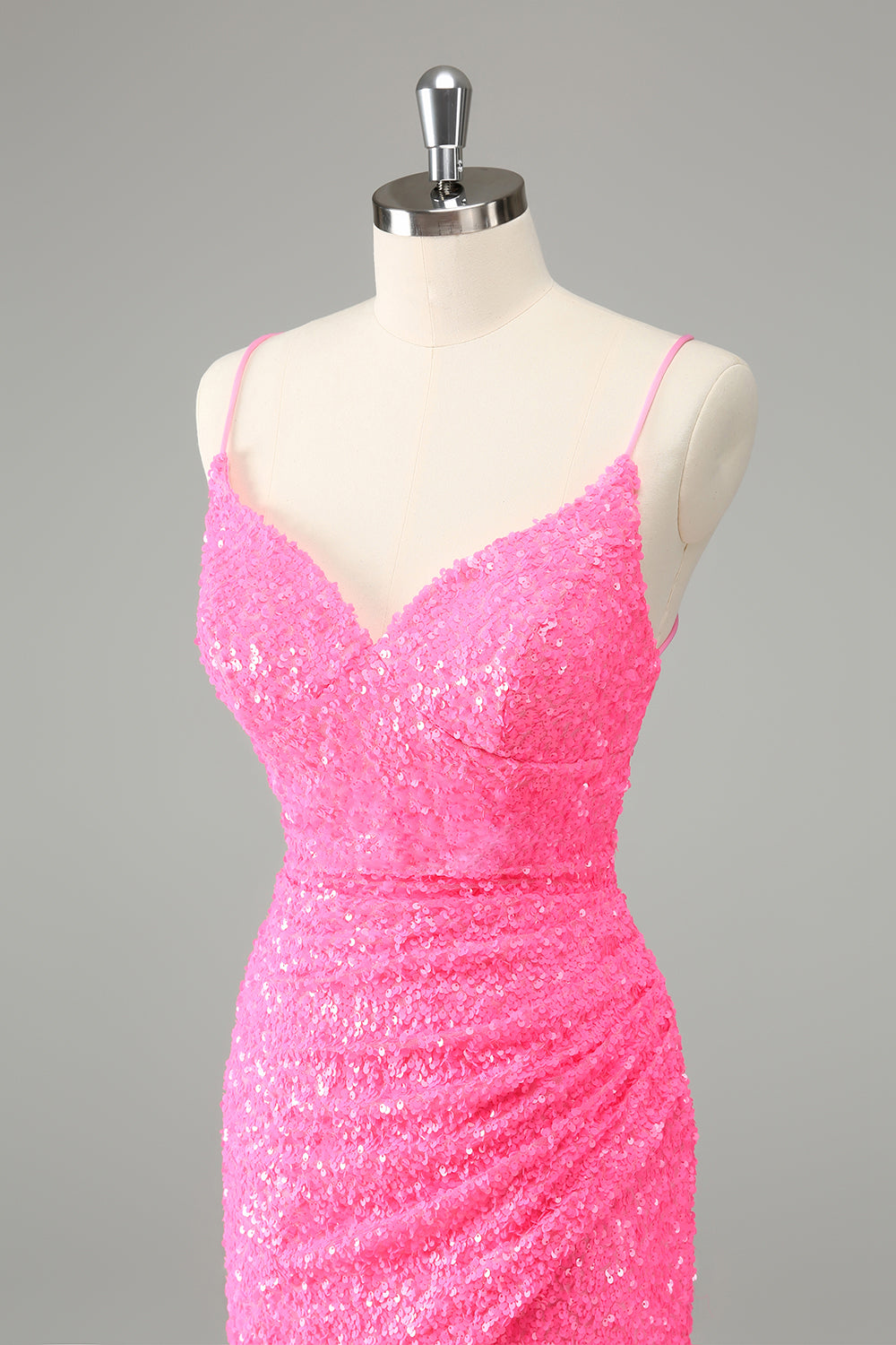 Wedtrend Women Chic Glitter Short Homecoming Dress Hot Pink Bodycon Spaghetti Straps Sequins Cocktail Party Dress WEDTREND Wedtrend Women Chic Glitter Short Homecoming Dress Hot Pink Bodycon Spaghetti Straps Sequins Cocktail Party Dress WEDTREND