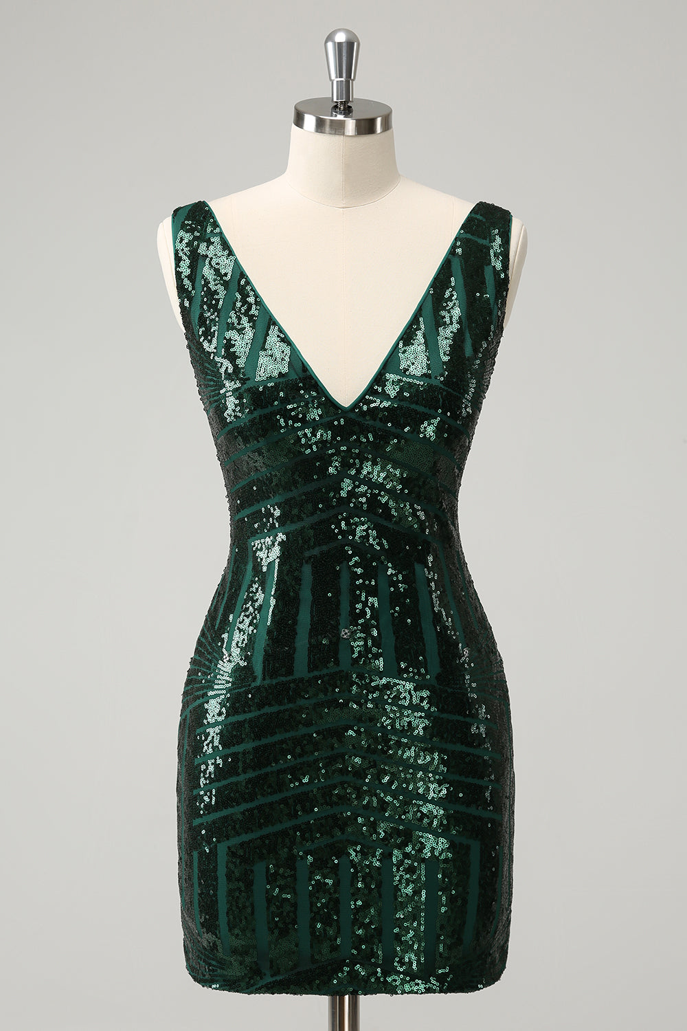 Wedtrend Women Stylish Dark Green Homecoming Dress with Detachable Skirt Bodycon V Neck Sequin Short Cocktail Dress WEDTREND Wedtrend Women Stylish Dark Green Homecoming Dress with Detachable Skirt Bodycon V Neck Sequin Short Cocktail Dress WEDTREND