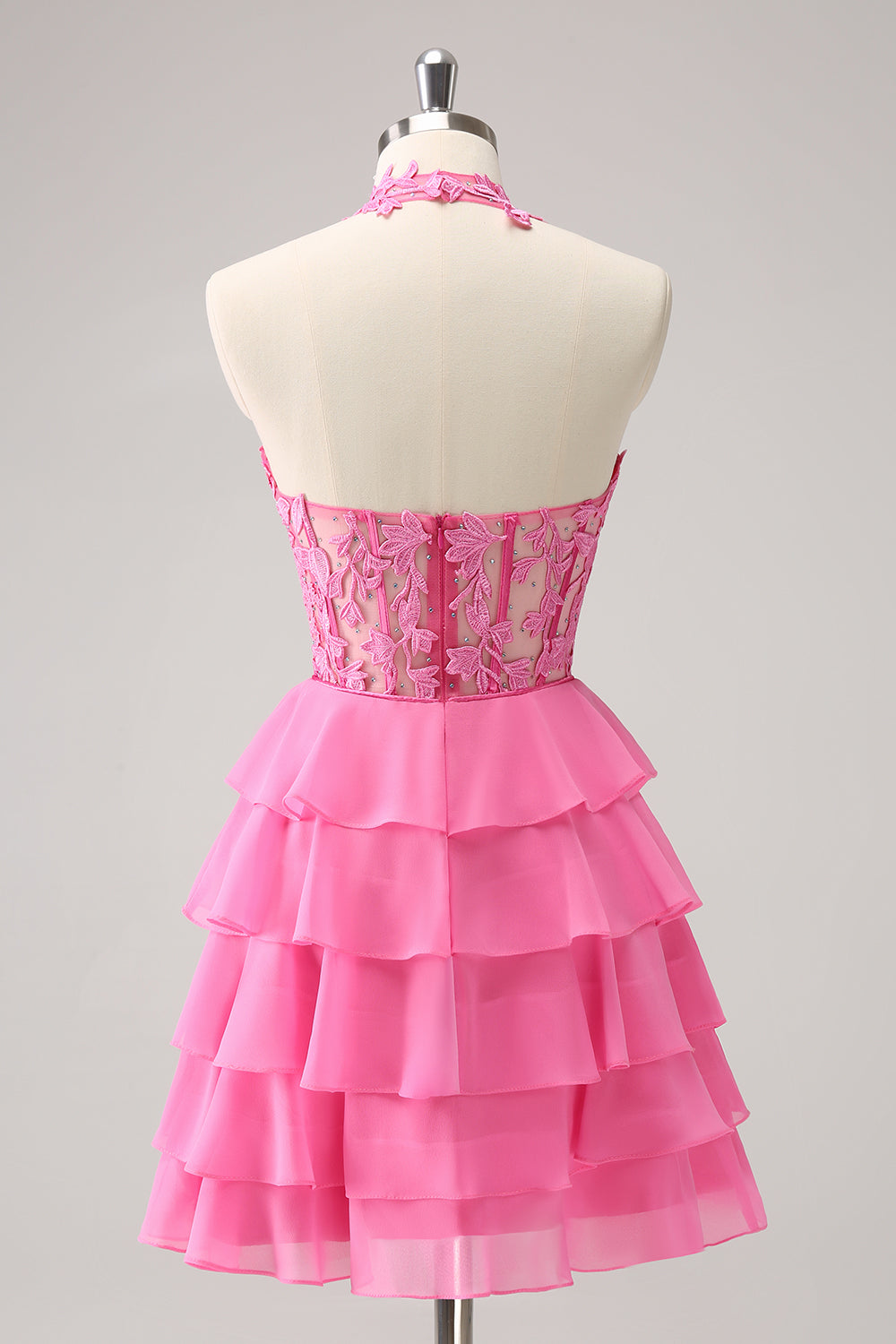 Wedtrend Women Cute Hot Pink Ruffle Homecoming Dress with Beading A Line Strapless Tiered Corset Cocktail Party Dress WEDTREND Wedtrend Women Cute Hot Pink Ruffle Homecoming Dress with Beading A Line Strapless Tiered Corset Cocktail Party Dress WEDTREND