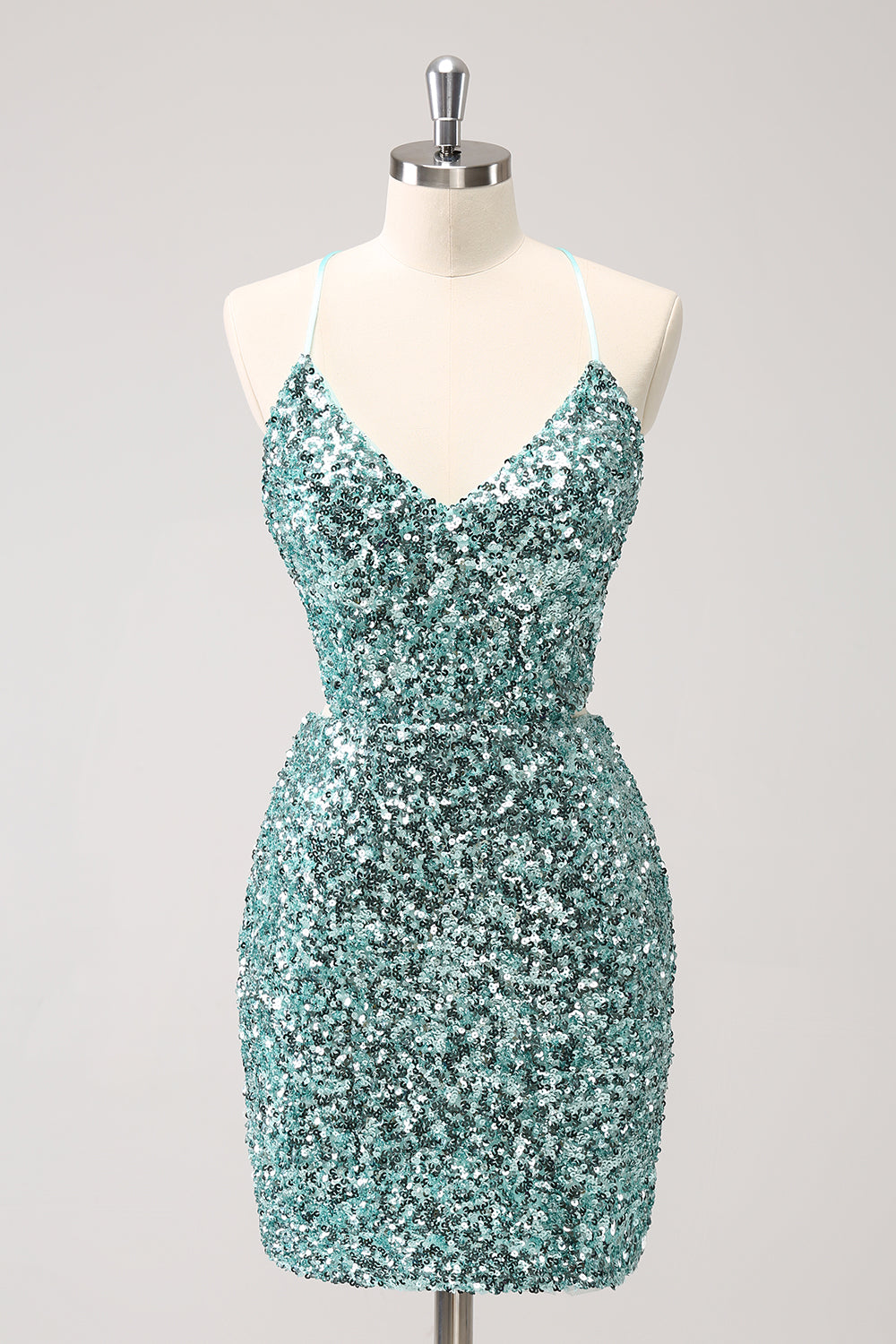 Wedtrend Women Sparkly Blue Tight Homecoming Dress with Sequins Backless Spaghetti Straps Lace Up Back Short Cocktail Party Dress WEDTREND Wedtrend Women Sparkly Blue Tight Homecoming Dress with Sequins Backless Spaghetti Straps Lace Up Back Short Cocktail Party Dress WEDTREND