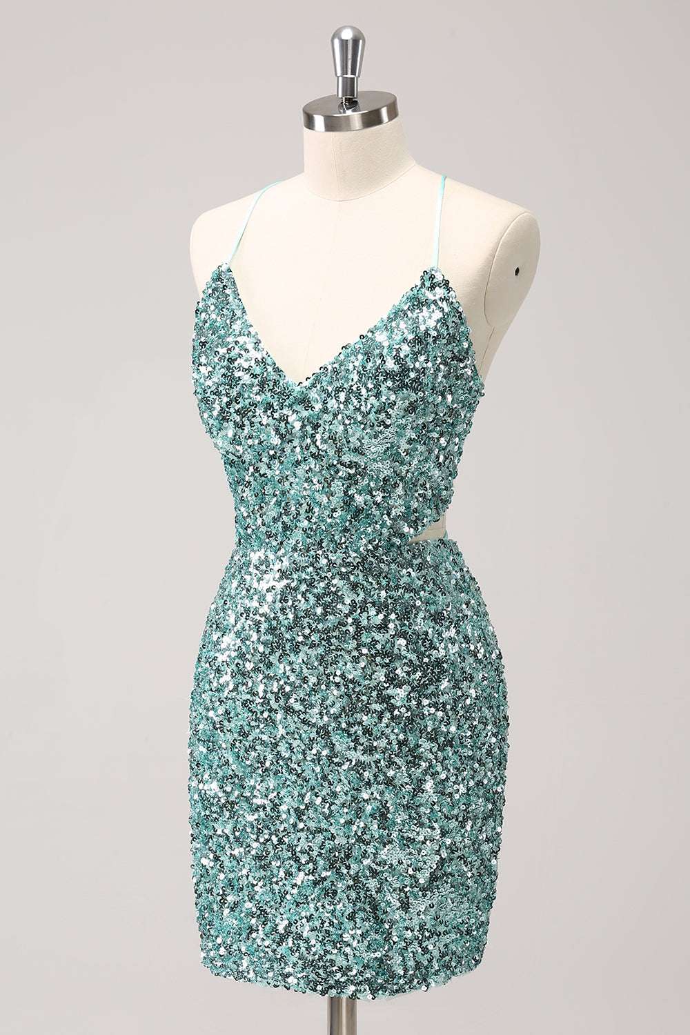 Wedtrend Women Sparkly Blue Tight Homecoming Dress with Sequins Backless Spaghetti Straps Lace Up Back Short Cocktail Party Dress WEDTREND Wedtrend Women Sparkly Blue Tight Homecoming Dress with Sequins Backless Spaghetti Straps Lace Up Back Short Cocktail Party Dress WEDTREND