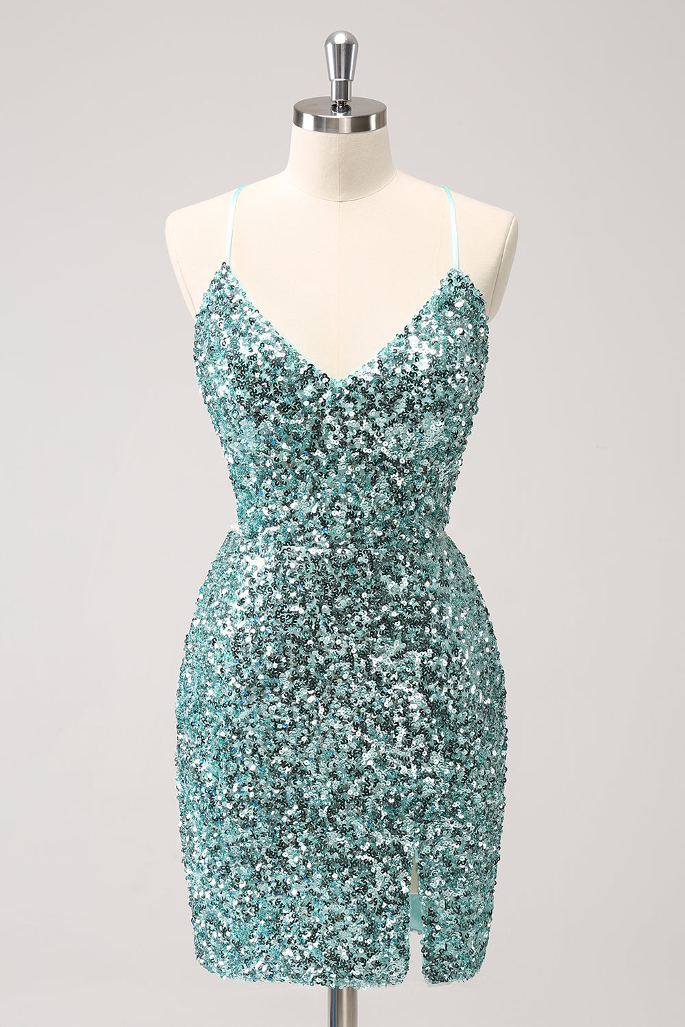Wedtrend Women Sparkly Blue Tight Homecoming Dress with Sequins Backless Spaghetti Straps Lace Up Back Short Cocktail Party Dress WEDTREND Wedtrend Women Sparkly Blue Tight Homecoming Dress with Sequins Backless Spaghetti Straps Lace Up Back Short Cocktail Party Dress WEDTREND