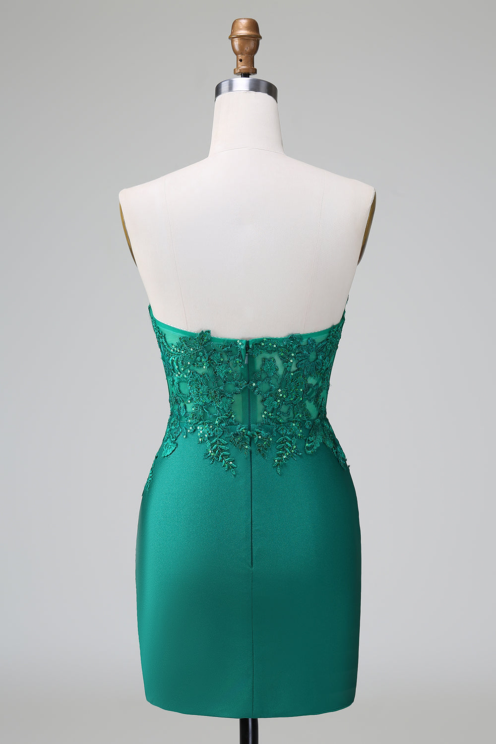 Wedtrend Women Classy Dark Green Bodycon Short Homecoming Dress with Beading Strapless Pleated Cocktail Dress with Appliques, Green / US16W Wedtrend Women Classy Dark Green Bodycon Short Homecoming Dress with Beading Strapless Pleated Cocktail Dress with Appliques, Green / US16W