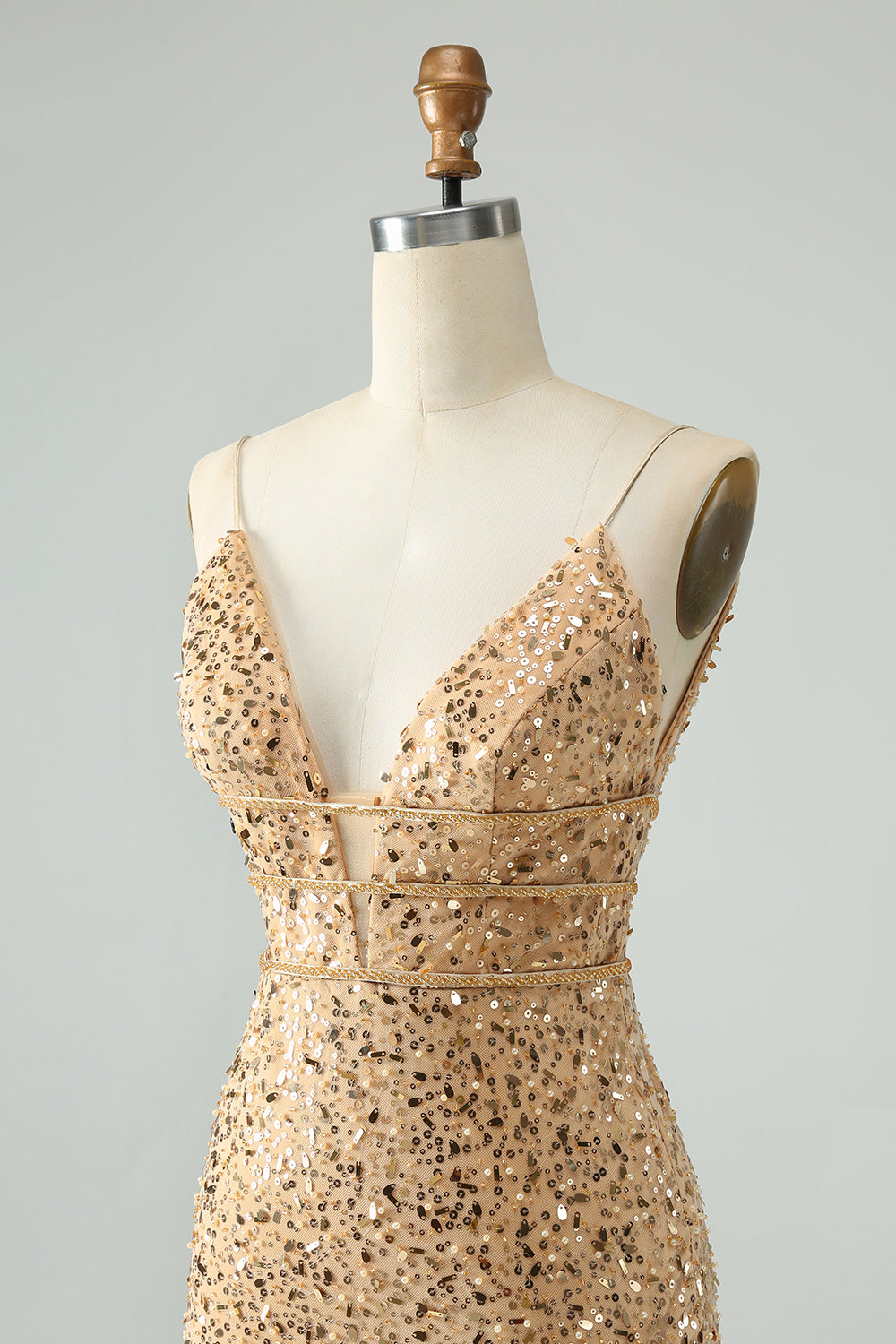 Wedtrend Women Glitter Golden Short Homecoming Dress with Sequins Bodycon Spaghetti Straps Corset Cocktail Party Dress WEDTREND Wedtrend Women Glitter Golden Short Homecoming Dress with Sequins Bodycon Spaghetti Straps Corset Cocktail Party Dress WEDTREND
