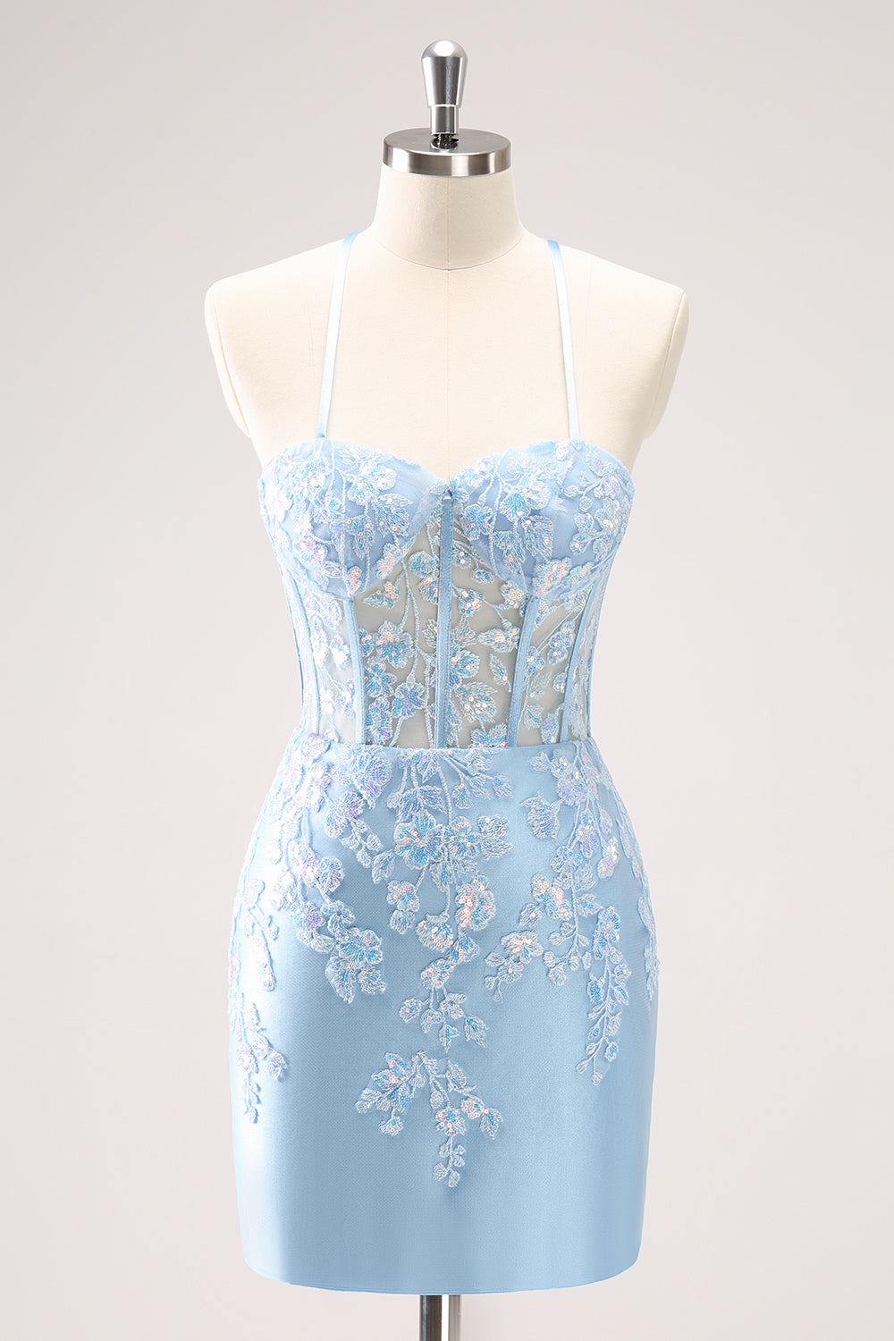 Wedtrend Women Sparkly Blue Tight Homecoming Dress with Appliques Spaghetti Straps Sequin Corset Cocktail Dress WEDTREND Wedtrend Women Sparkly Blue Tight Homecoming Dress with Appliques Spaghetti Straps Sequin Corset Cocktail Dress WEDTREND