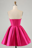 Cute Green A Line Sweetheart Corset Short Homecoming Dress with Beading