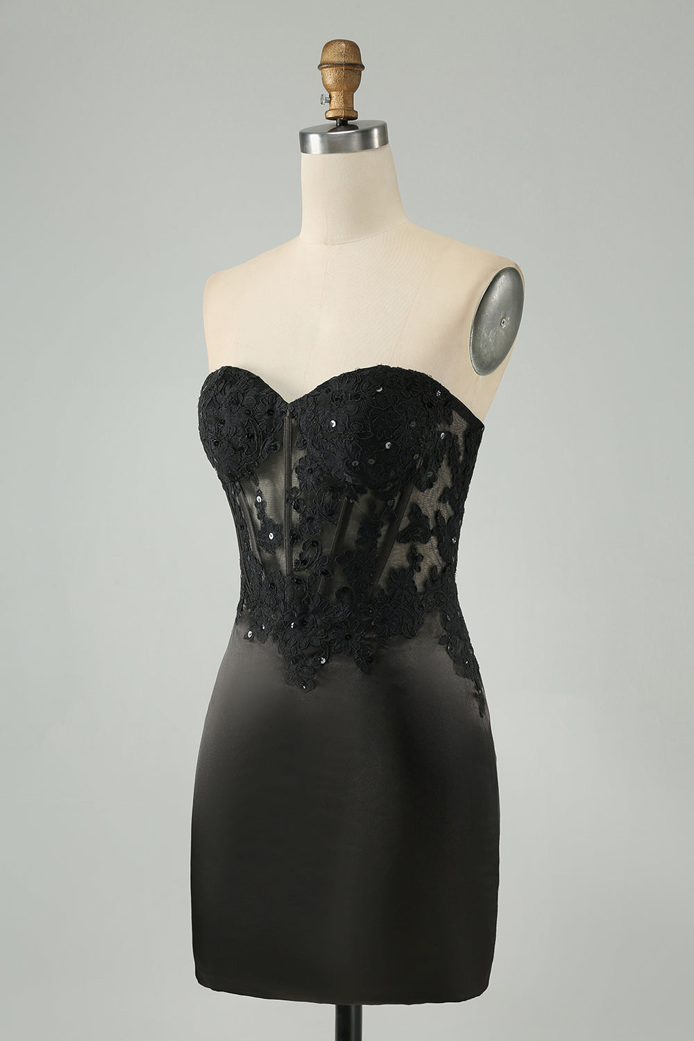 Wedtrend Women Black Homecoming Dress with Sequins Bodycon Sweetheart Corset Short Prom Dress With Appliques WEDTREND Wedtrend Women Black Homecoming Dress with Sequins Bodycon Sweetheart Corset Short Prom Dress With Appliques WEDTREND