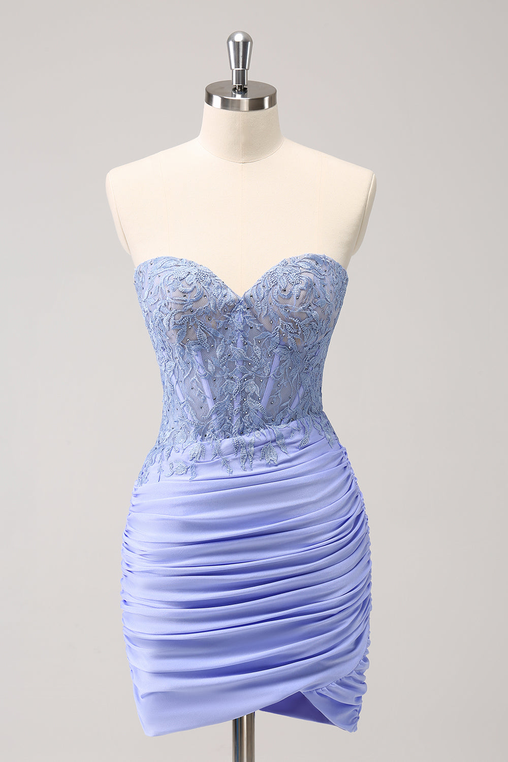 Wedtrend Women Glitter Fuchsia Homecoming Dress with Beading Tight Sweetheart Corset Short Pleated Cocktail Dress, Lilac / US2 Wedtrend Women Glitter Fuchsia Homecoming Dress with Beading Tight Sweetheart Corset Short Pleated Cocktail Dress, Lilac / US2