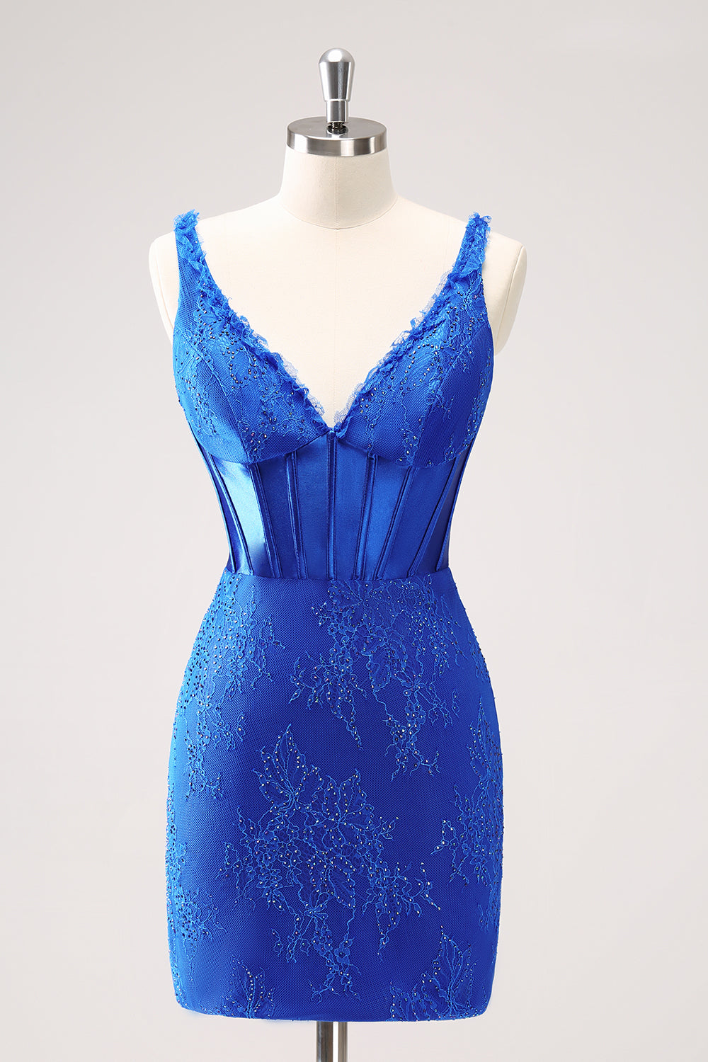 Wedtrend Women Sparkly Royal Blue Homecoming Dress with Lace Up Back Bodycon V Neck Beaded Corset Ruched Cocktail Dress WEDTREND Wedtrend Women Sparkly Royal Blue Homecoming Dress with Lace Up Back Bodycon V Neck Beaded Corset Ruched Cocktail Dress WEDTREND