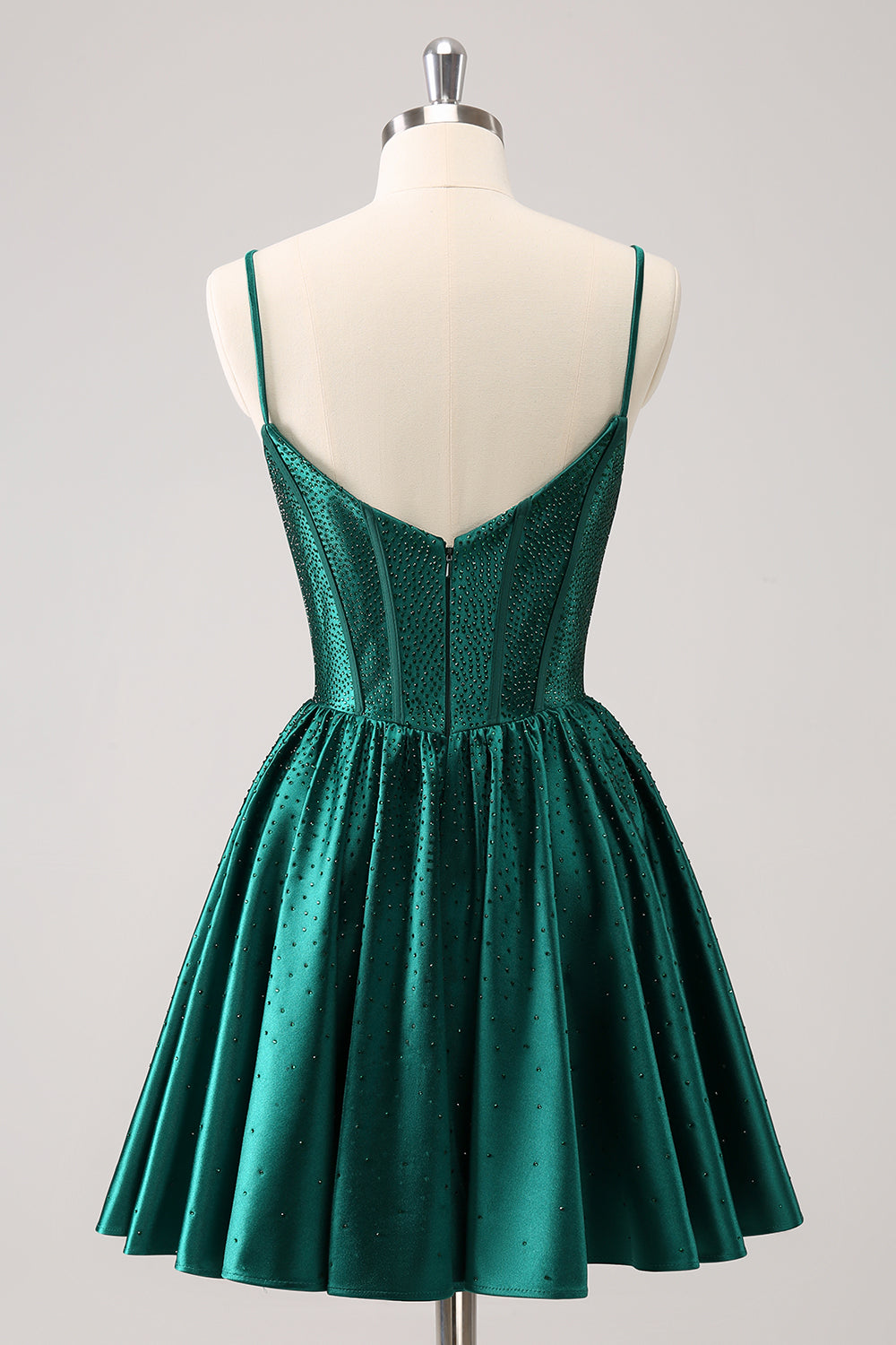 Wedtrend Women Cute Dark Green Homecoming Dress with Beading A Line Spaghetti Straps Ruffle Corset Short Prom Dress WEDTREND Wedtrend Women Cute Dark Green Homecoming Dress with Beading A Line Spaghetti Straps Ruffle Corset Short Prom Dress WEDTREND