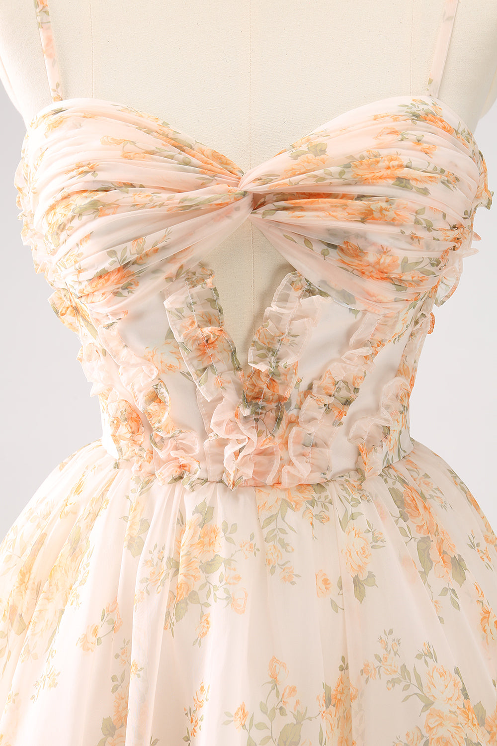 Wedtrend Women Cute Lilac Floral Homecoming Dress with Ruffles A Line Cut Out Tiered Print Cocktail Dress WEDTREND Wedtrend Women Cute Lilac Floral Homecoming Dress with Ruffles A Line Cut Out Tiered Print Cocktail Dress WEDTREND