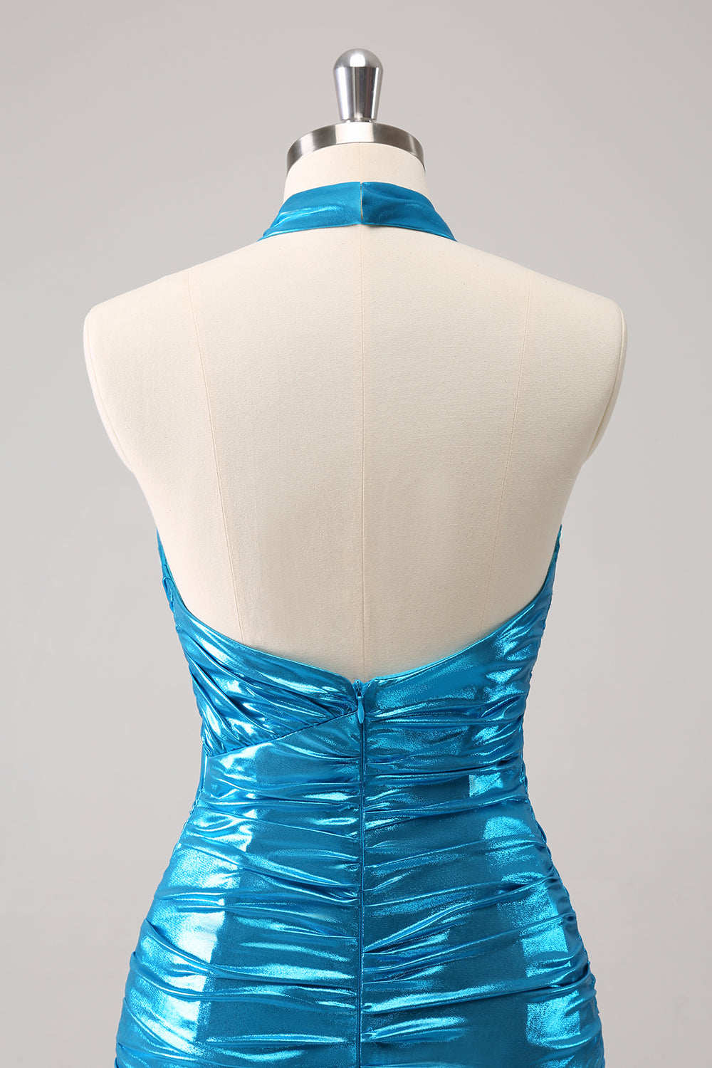 Wedtrend Women Sparkly Stylish Metallic Homecoming Dress Bodycon Halter Corset Short Prom Dress, Blue / US26W Wedtrend Women Sparkly Stylish Metallic Homecoming Dress Bodycon Halter Corset Short Prom Dress, Blue / US26W