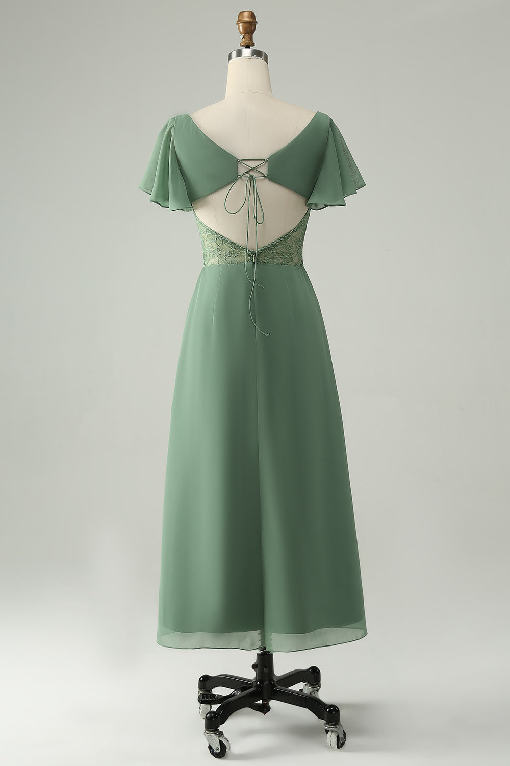 Wedtrend Women Eucalyptus Chiffon Bridesmaid Dress with Slit A Line Square Neck Tea-Length Wedding Party Dress – WEDTREND Wedtrend Women Eucalyptus Chiffon Bridesmaid Dress with Slit A Line Square Neck Tea-Length Wedding Party Dress – WEDTREND
