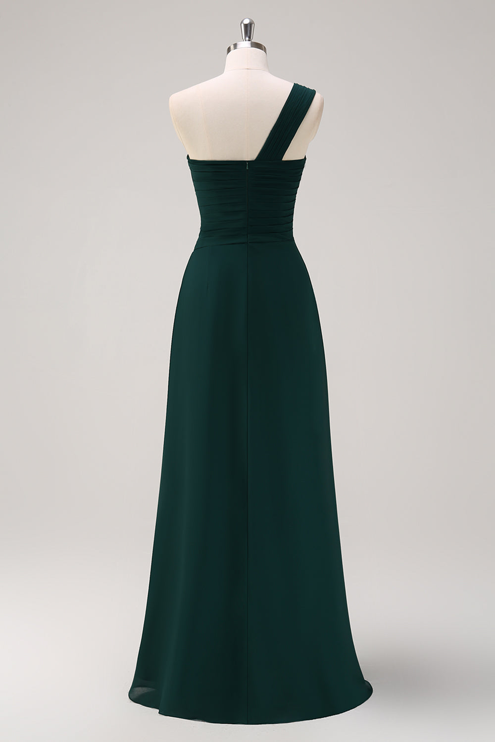 Wedtrend Women Dark Green Bridesmaid Dress A Line One Shoulder Chiffon Pleated Long Wedding Guest Dress WEDTREND Wedtrend Women Dark Green Bridesmaid Dress A Line One Shoulder Chiffon Pleated Long Wedding Guest Dress WEDTREND